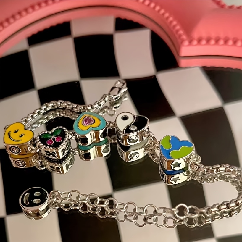 Heart Earth Face Bagua Cherry Bracelet, Sweet Design